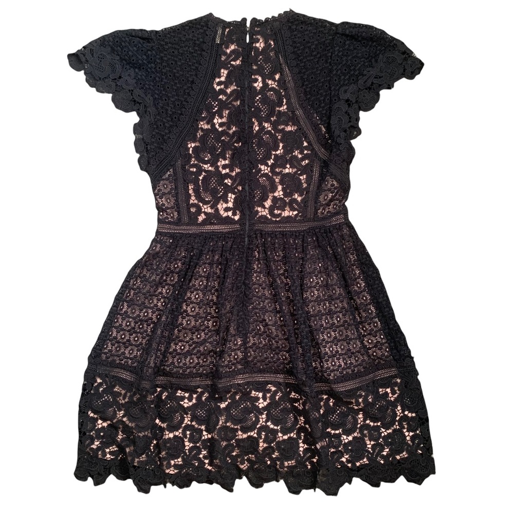 Rebecca Taylor Short Sleeve Mixed Dress Size 6 - Picture 7 of 16